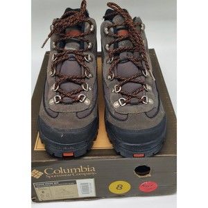 Columbia Razor Ridge Mid Hiking Work Winter Boot Mens Size 8 Gray Black